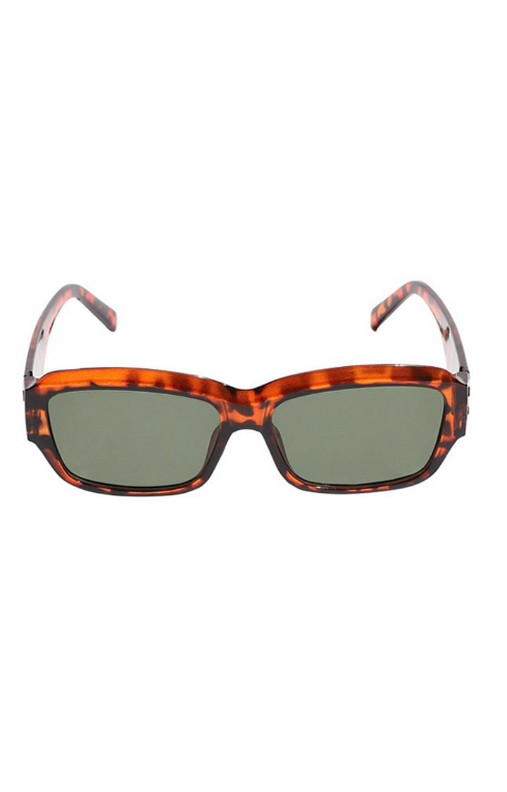 French Accent By Campus Sutra Men Black Lens & Rectangle Sunglasses With Uv Protected Lens Aw23_Fasg1021