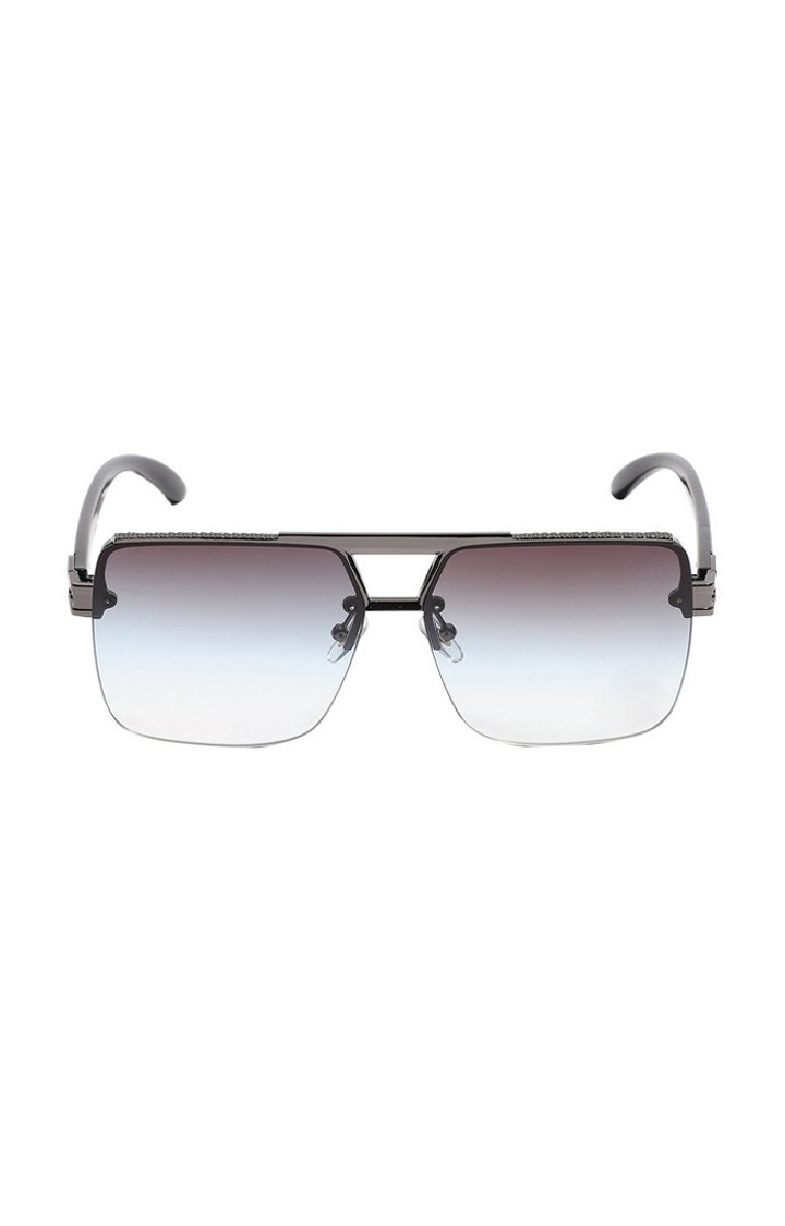 French Accent By Campus Sutra Men Grey Lens & Rectangle Sunglasses With Uv Protected Lens Aw23_Fasg1023