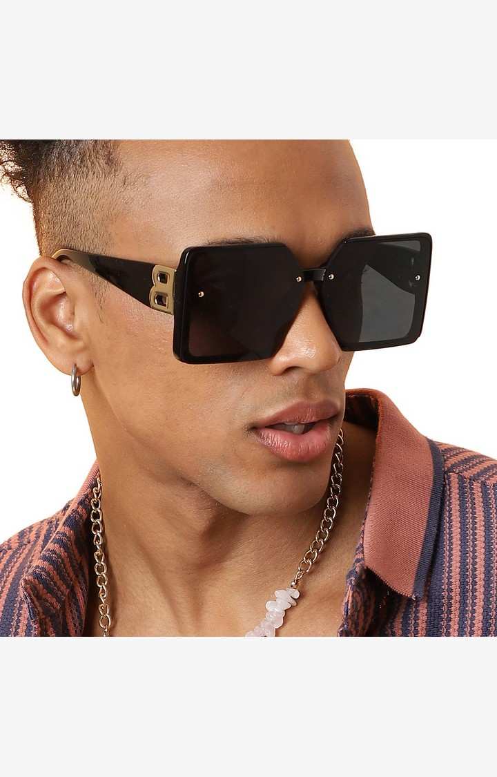 French Accent By Campus Sutra Men Lens & Oversized Sunglasses With Uv Protected Lens Aw23_Fasu1001