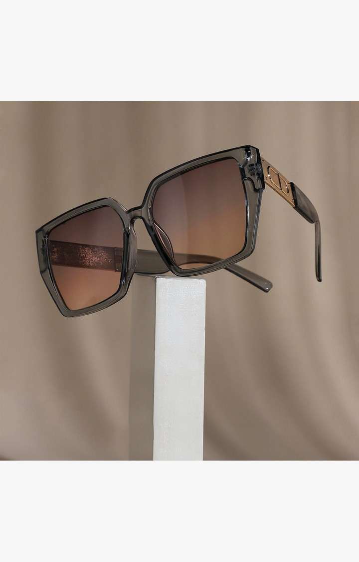 French Accent By Campus Sutra Men Pink Lens & Oversized Sunglasses With Uv Protected Lens Aw23_Fasu1002