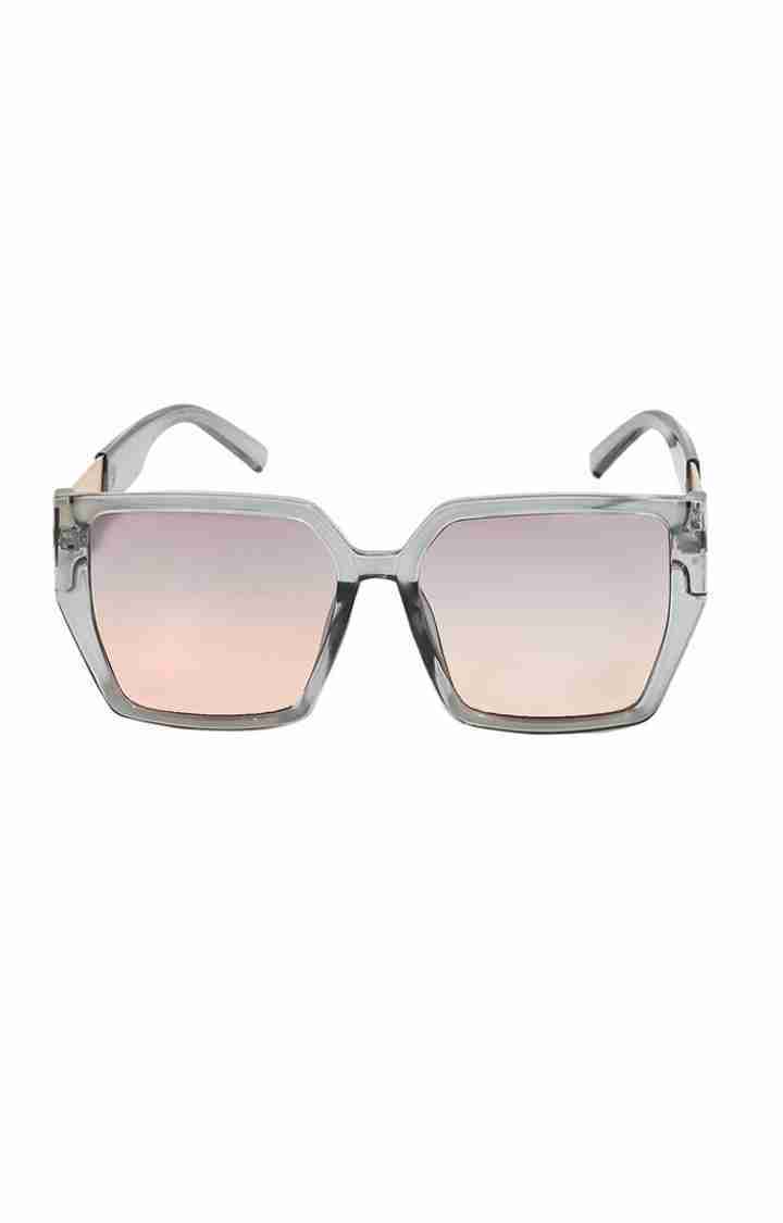 French Accent By Campus Sutra Men Pink Lens & Oversized Sunglasses With Uv Protected Lens Aw23_Fasu1002