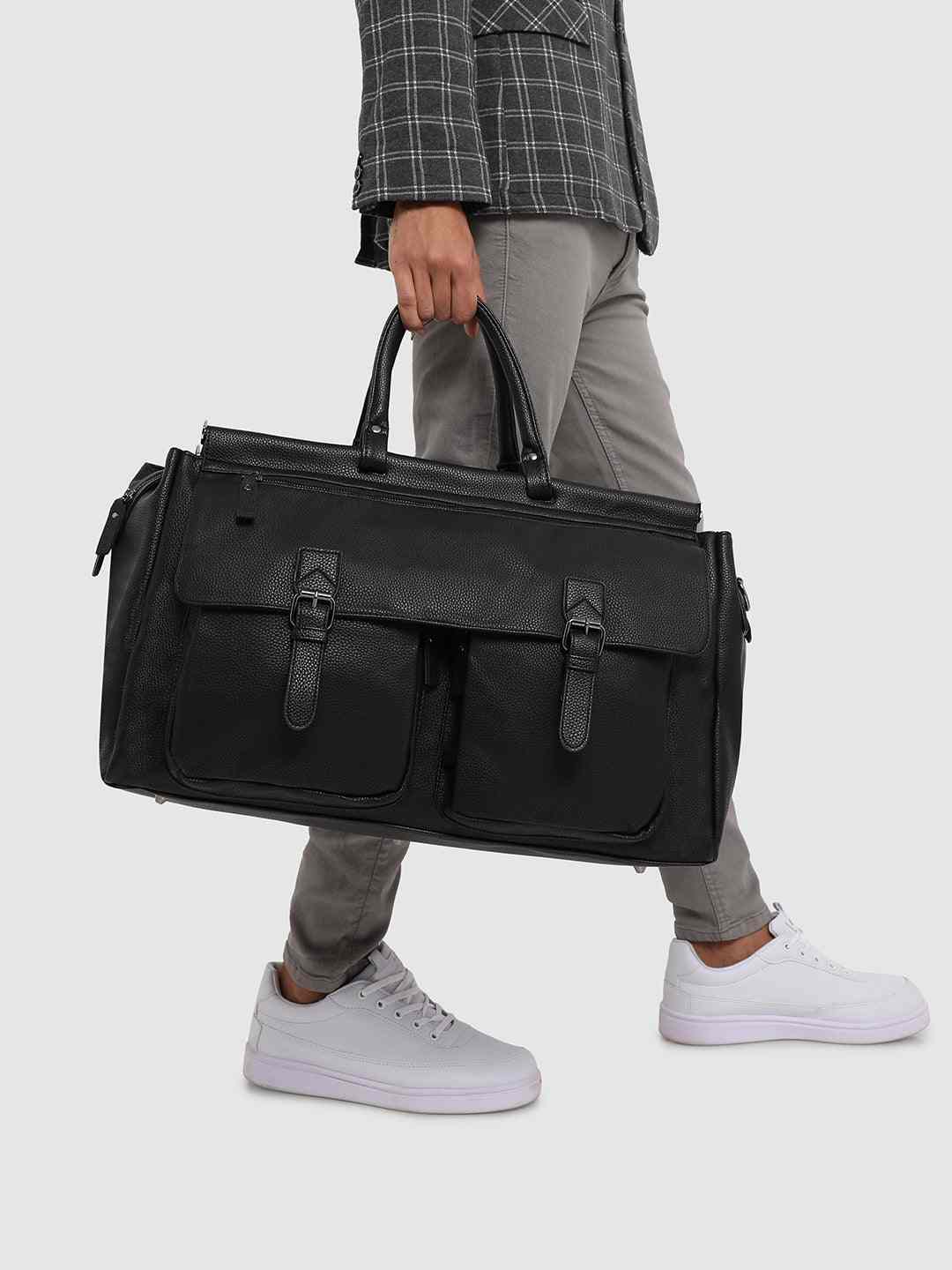 French Accent Black Pu Bags