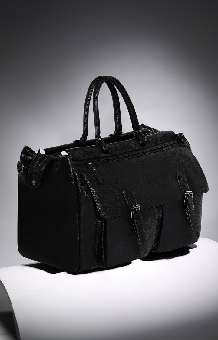French Accent Black Pu Bags