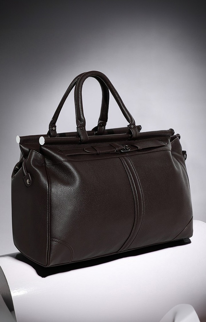 French Accent Brown Pu Bags