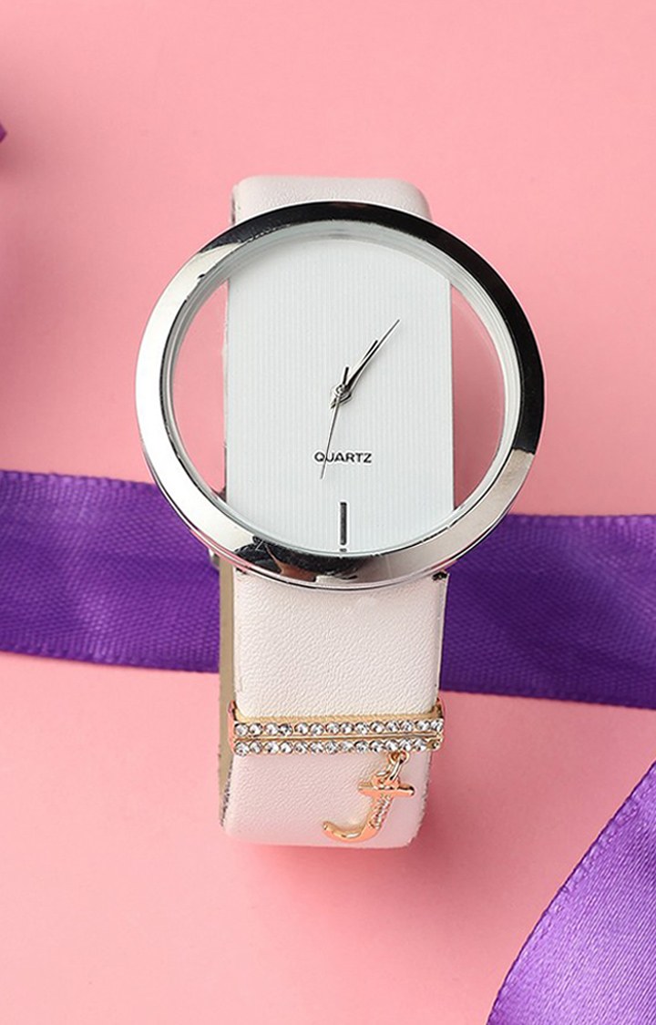 Women's Leather Strap Analogue Watch