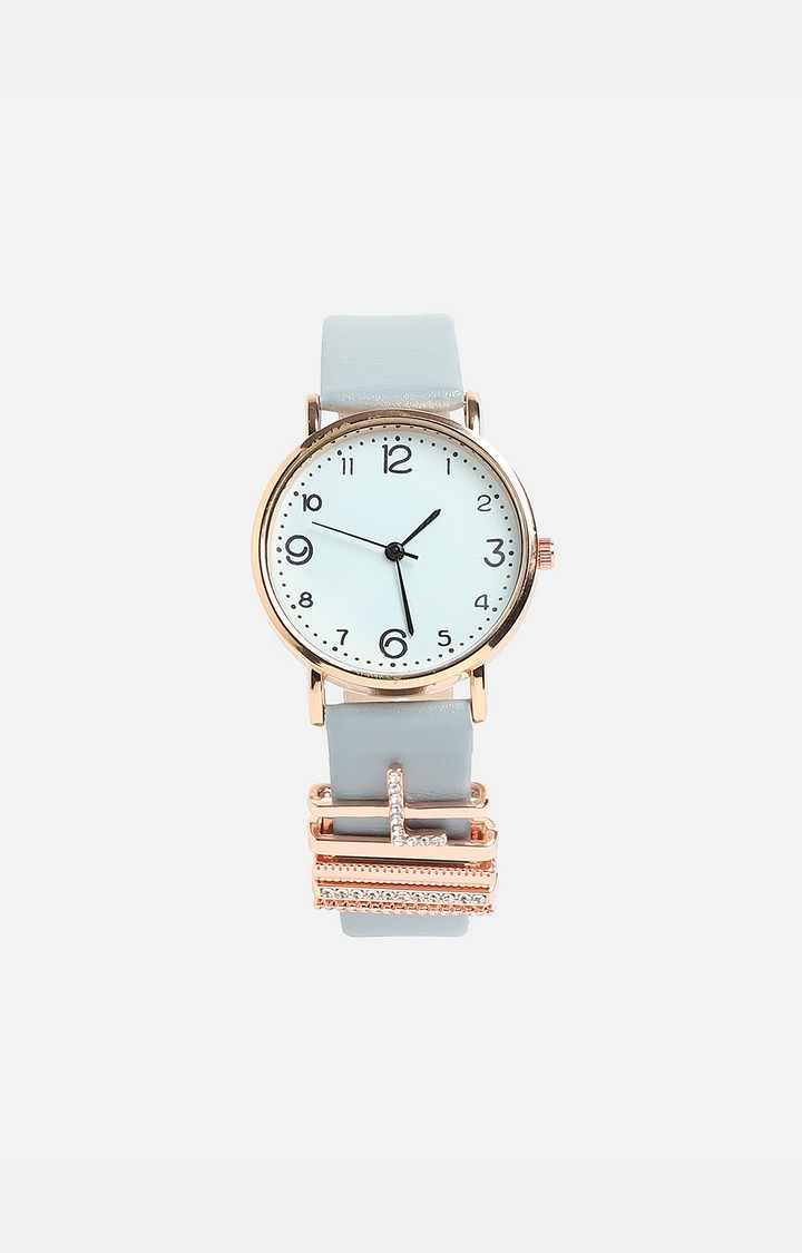 Women's Analogue Watch With L Initial Watch Charm