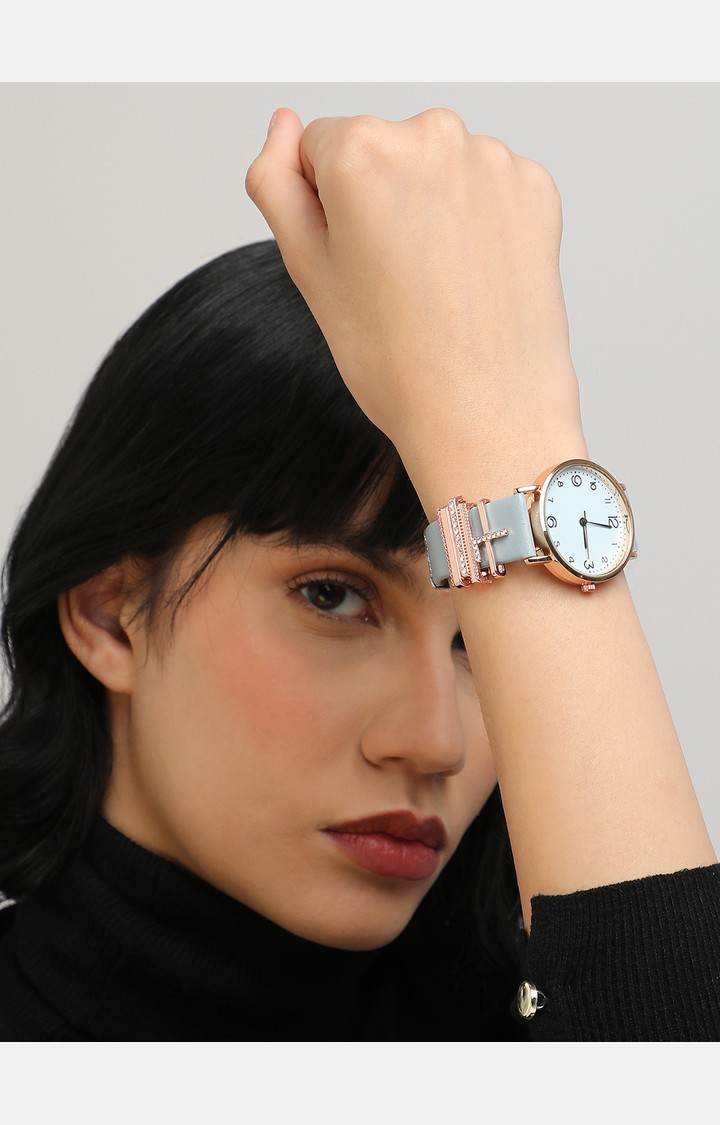 Women's Analogue Watch With L Initial Watch Charm
