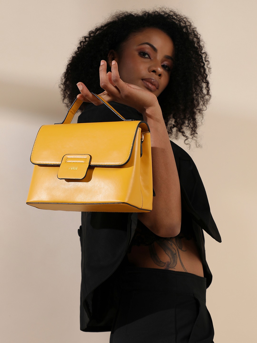 Women's Yellow Handbag