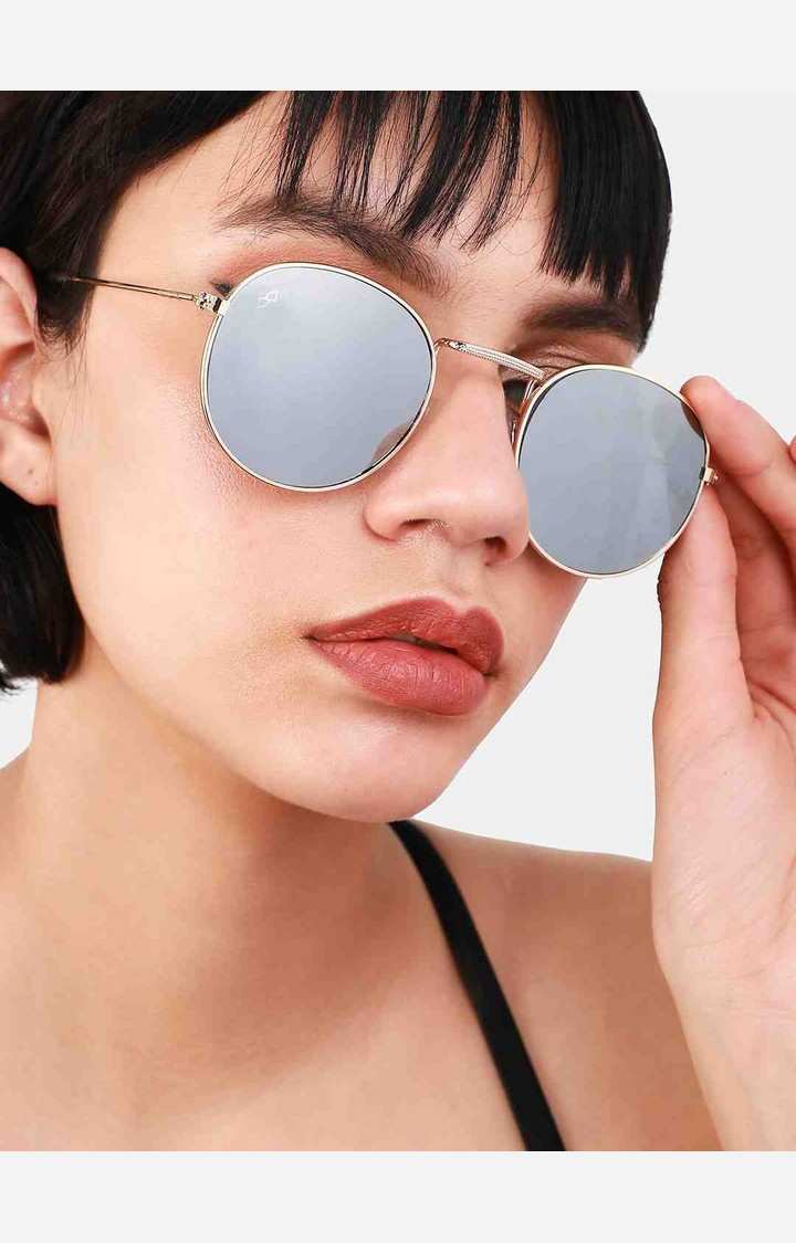 Haute Sauce By Campus Sutra Women Round Sunglasses With Polarised Lens Aw23_Hssg1432