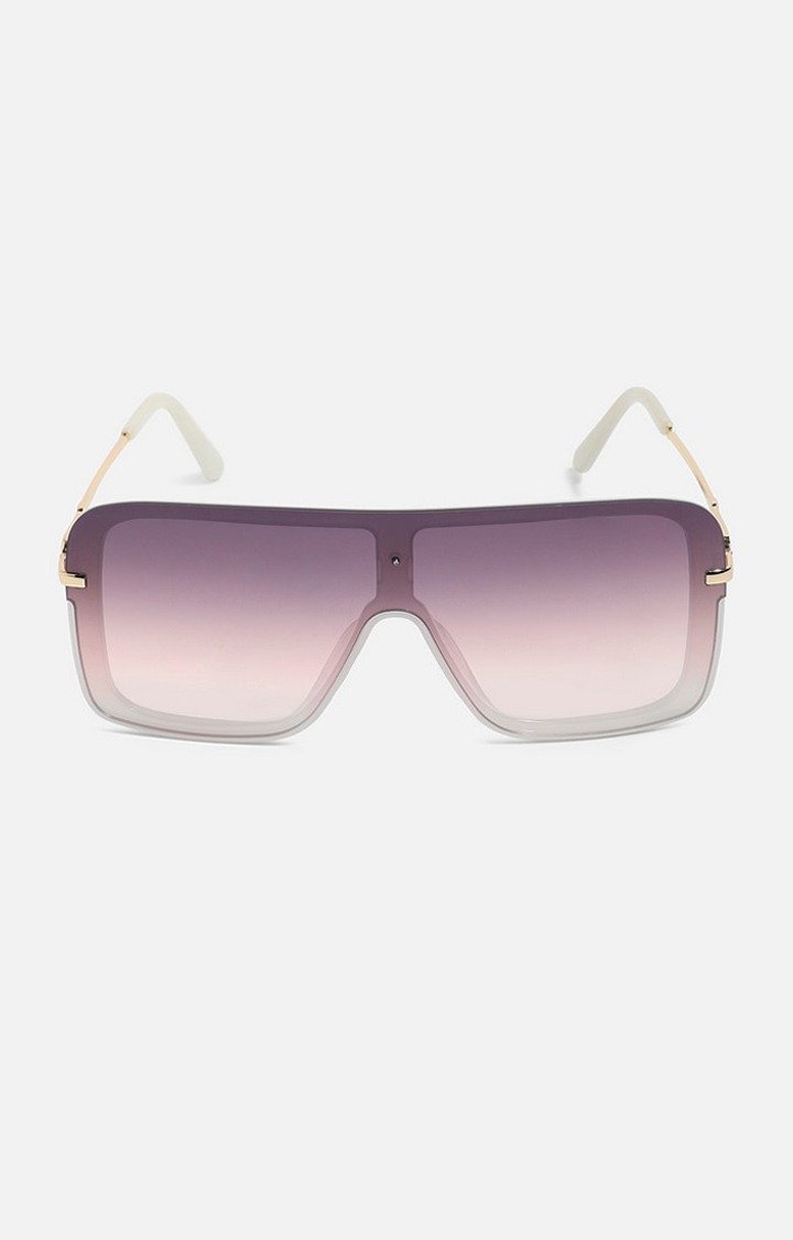 Haute Sauce By Campus Sutra Oversized Sunglasses With Uv Protected Lens Aw23_Hssg2265-Gold