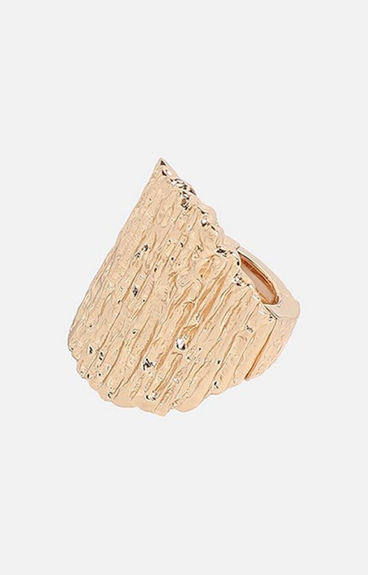 SOHI Gold-Plated Cocktail Finger Ring