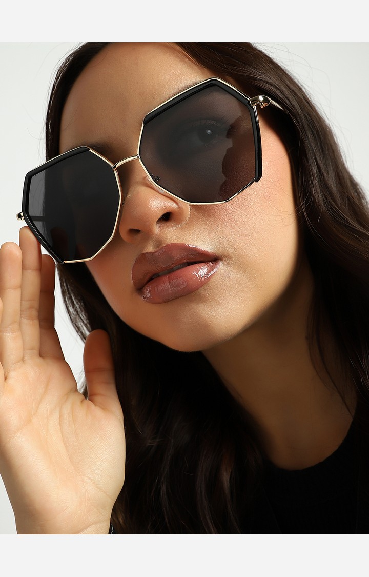 Haute Sauce By Campus Sutra Women Oversized Sunglasses With Polarised Lens Aw24_Hssg1361