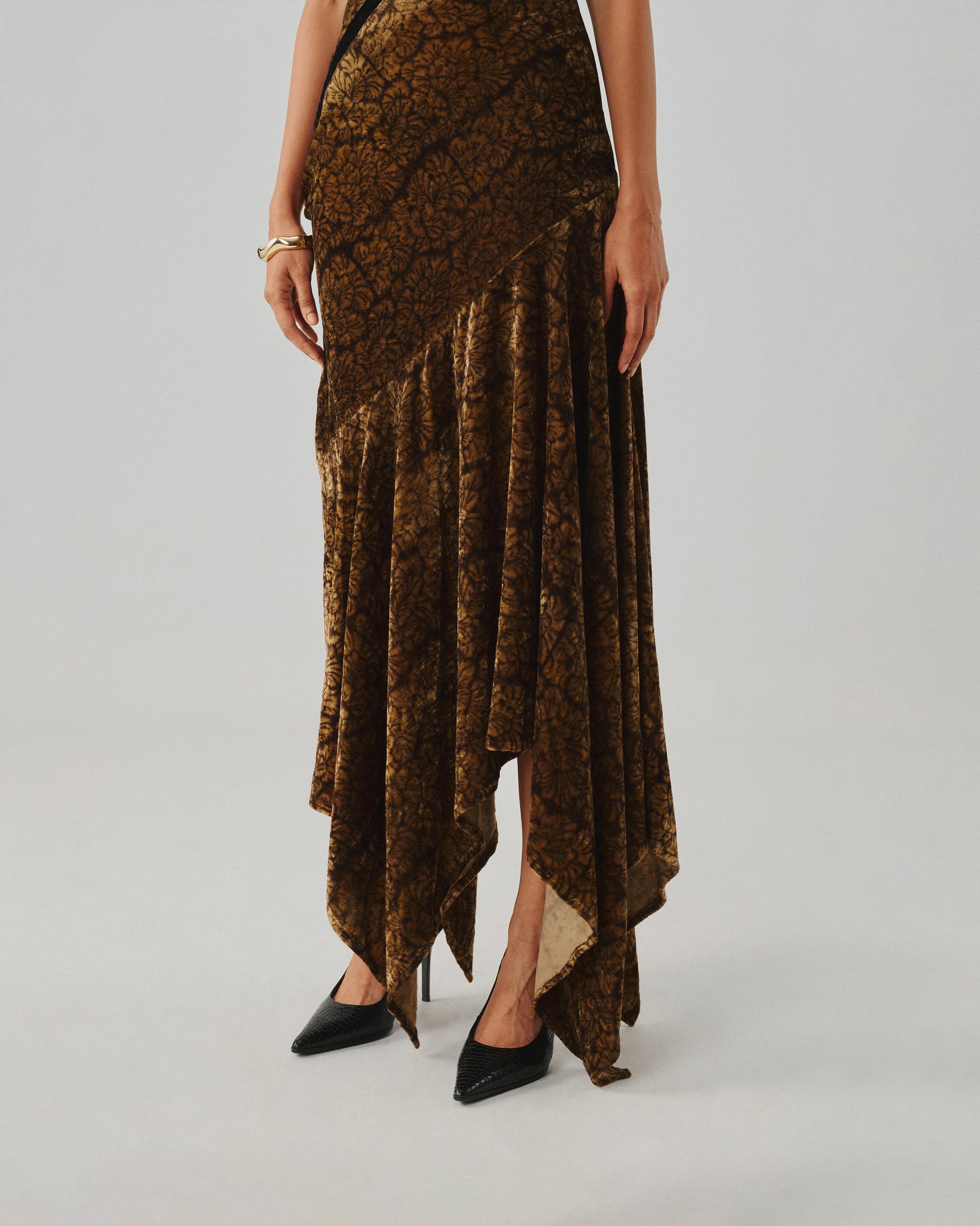 Zarina Velvet Ajrakh Gown