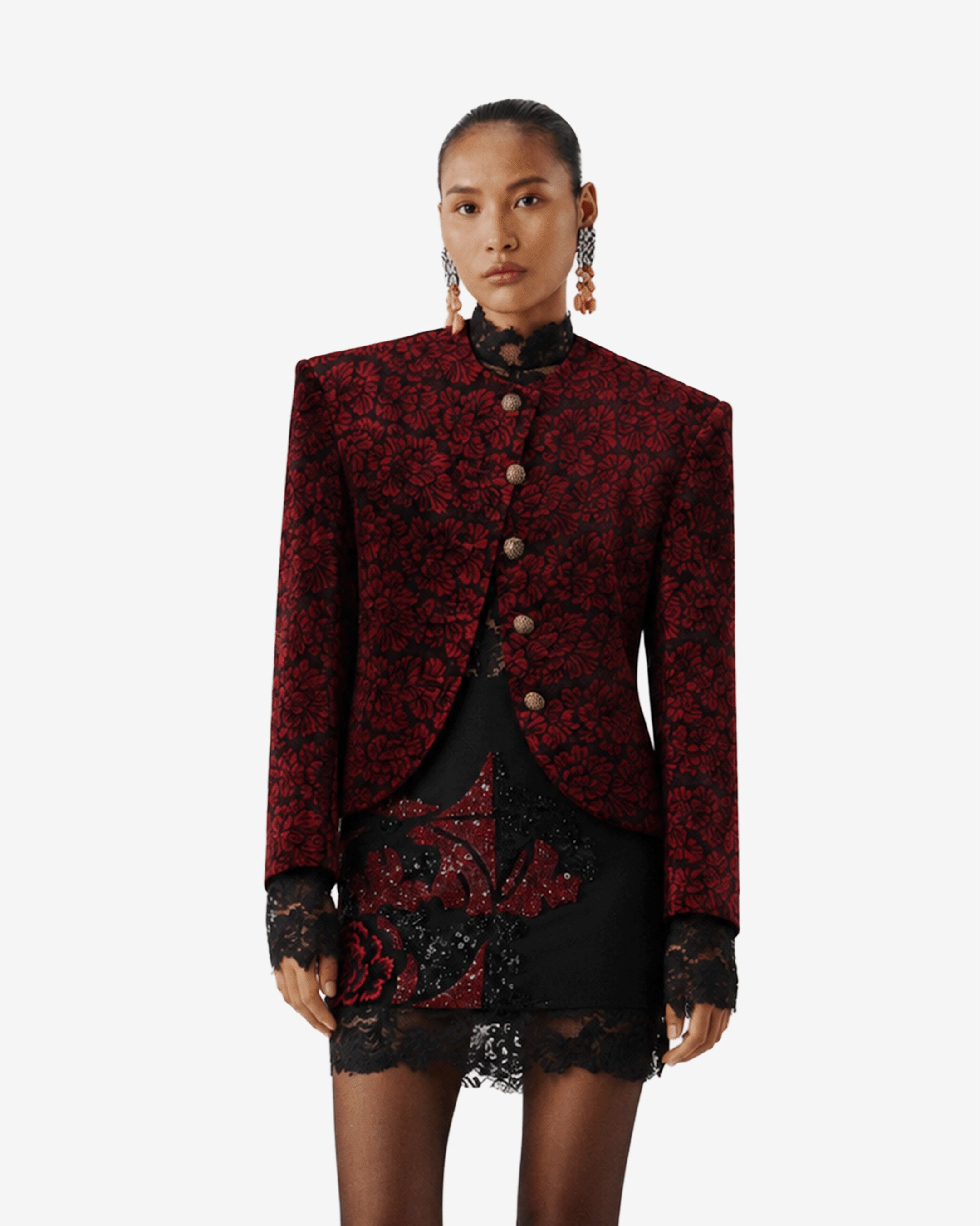 Highland Bloom Ajrakh Jacket