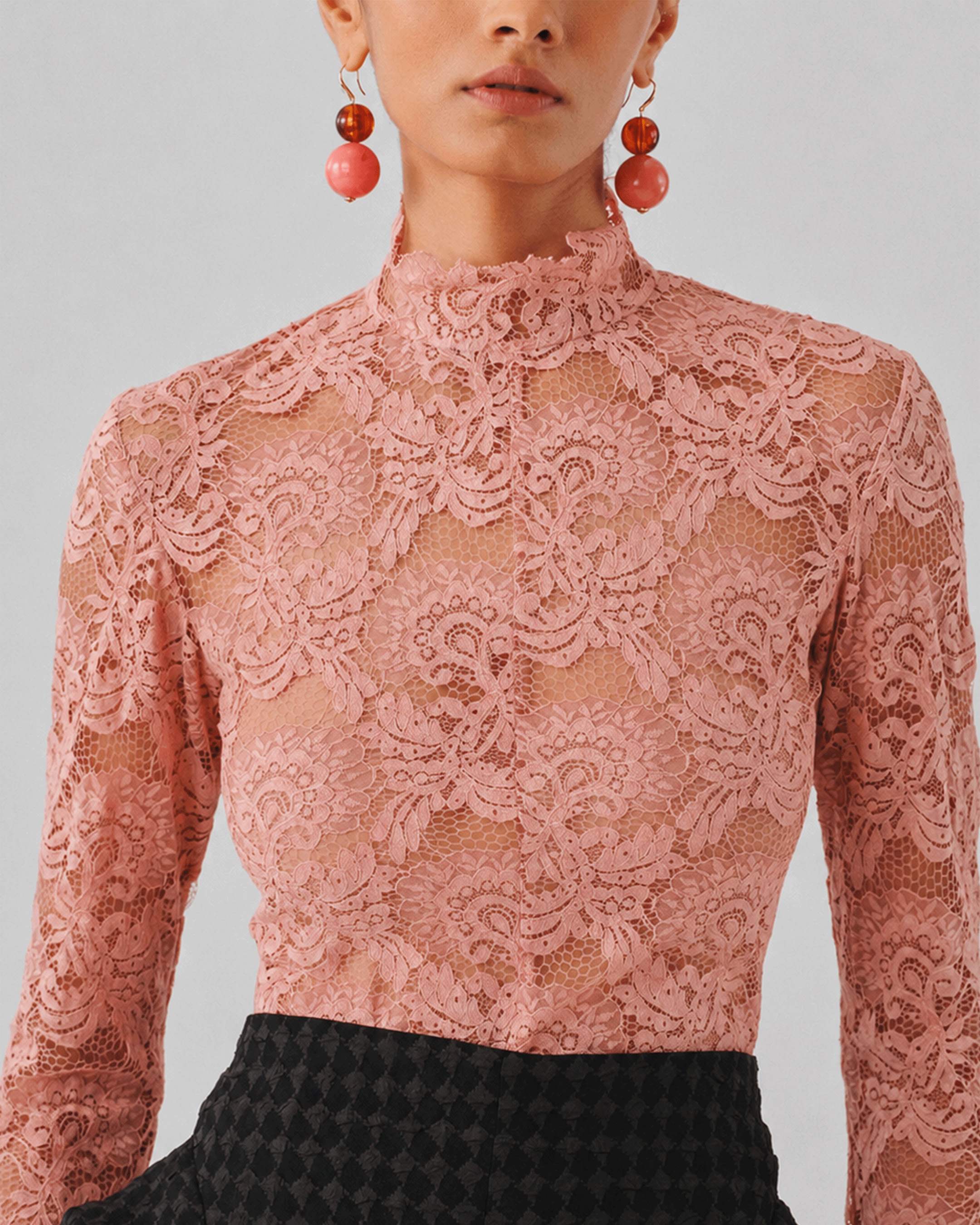 Muse Bodysuit In Blush Pink
