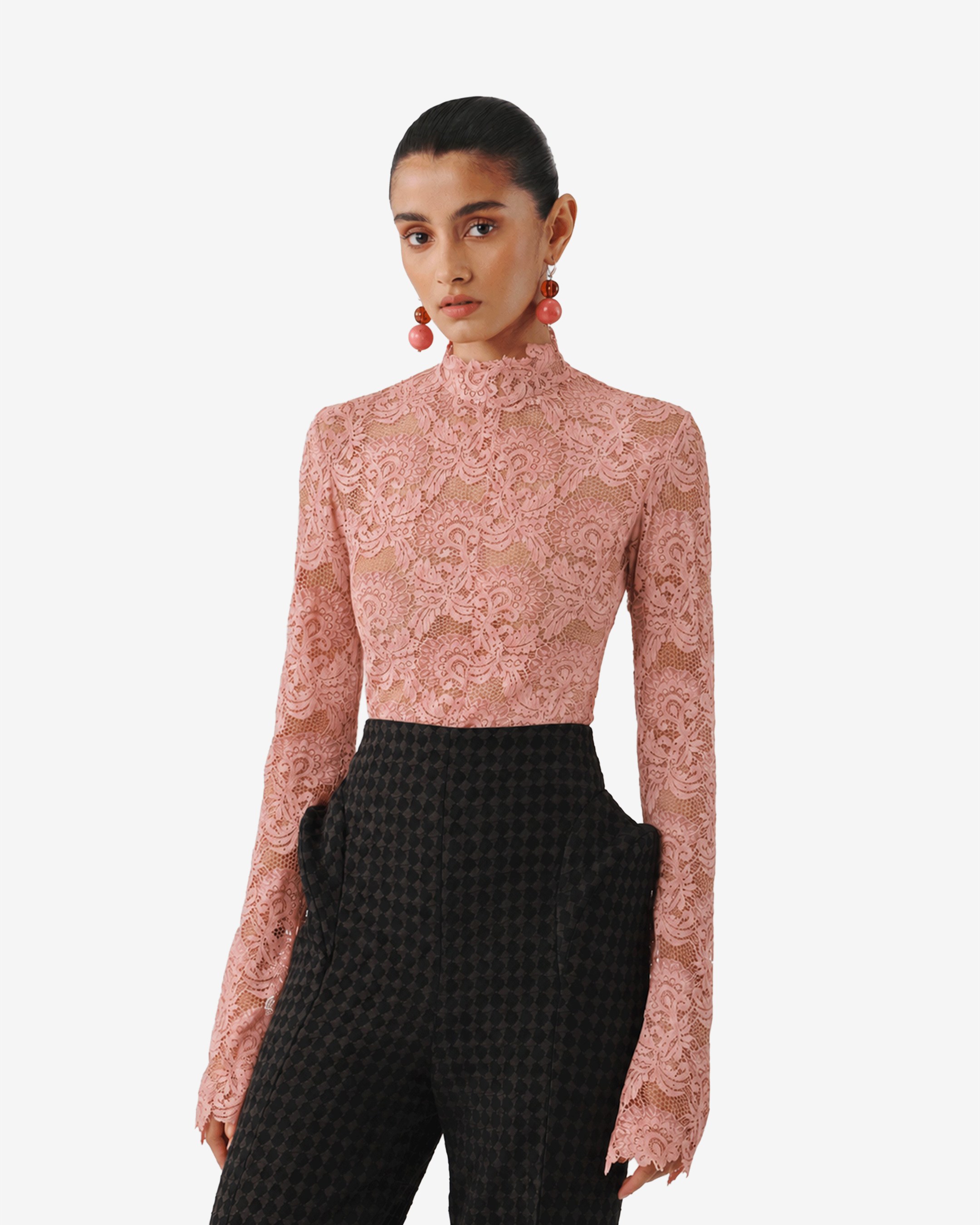 Muse Bodysuit In Blush Pink