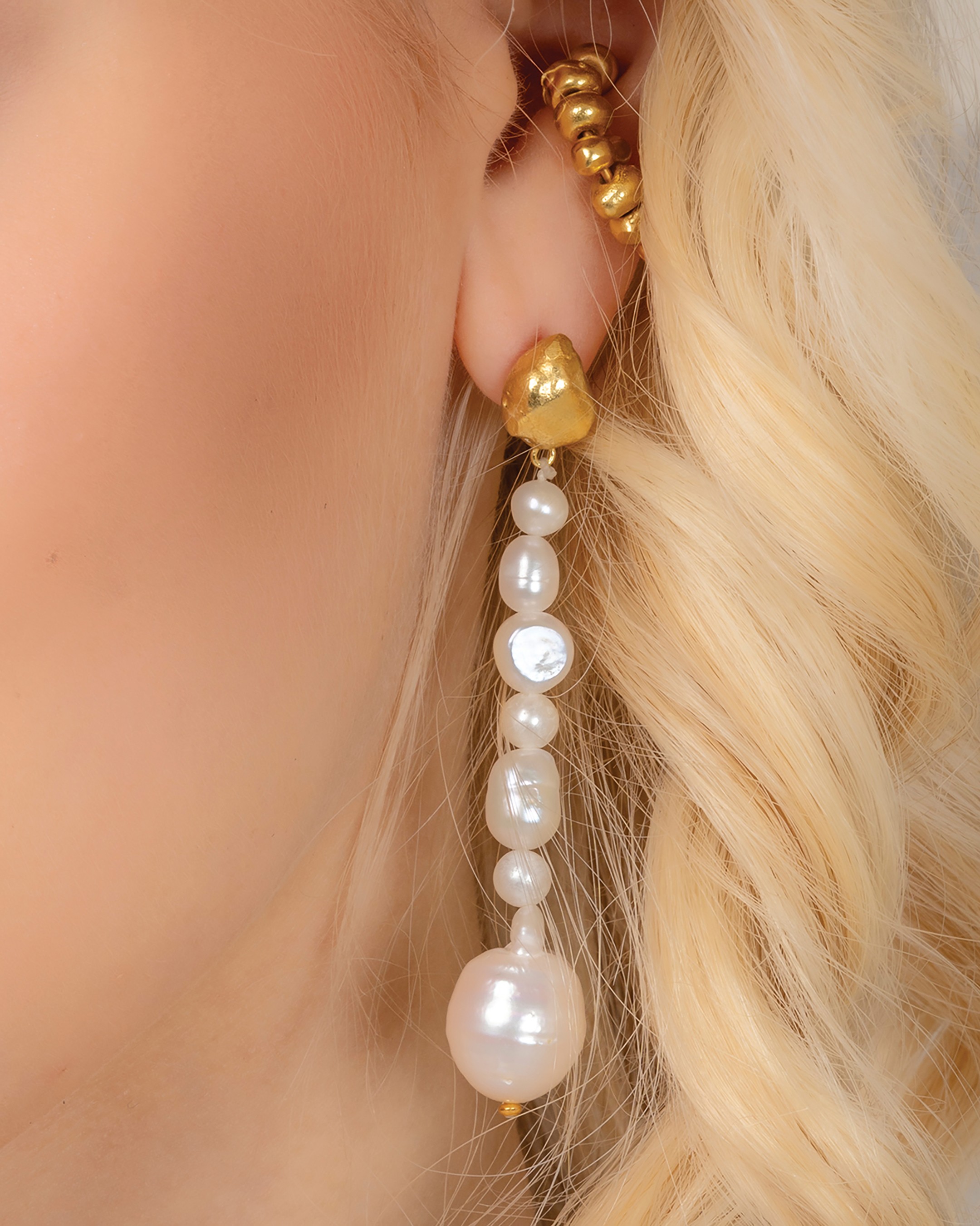 Mishappened Pearl Earrings