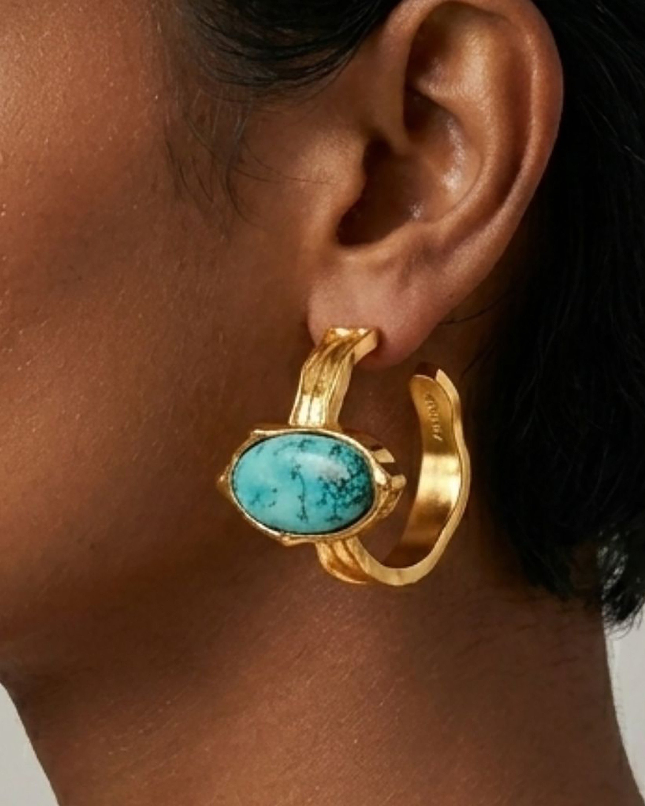 Turquoise Eye Drop Earrings
