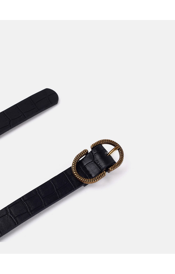 Haute Sauce By Campus Sutra Black Textured Single Clothing Accessory