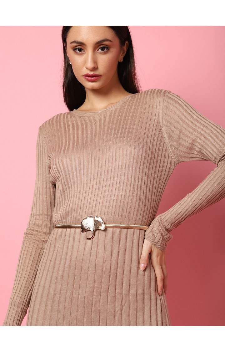 Haute Sauce By Campus Sutra Gold Solid Single Clothing Accessory