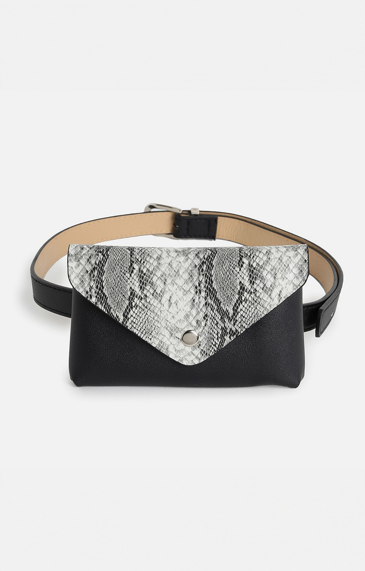 Haute Sauce By Campus Sutra Black Textured Single Clothing Accessory