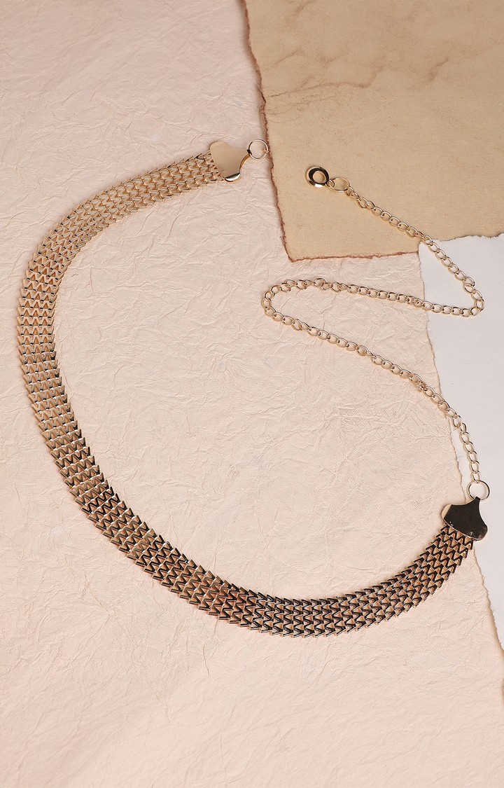 Haute Sauce By Campus Sutra Gold Solid Single Clothing Accessory