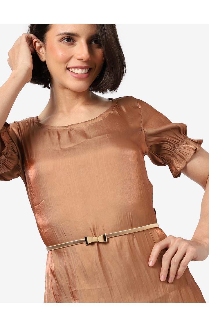 Haute Sauce By Campus Sutra Gold Solid Single Clothing Accessory