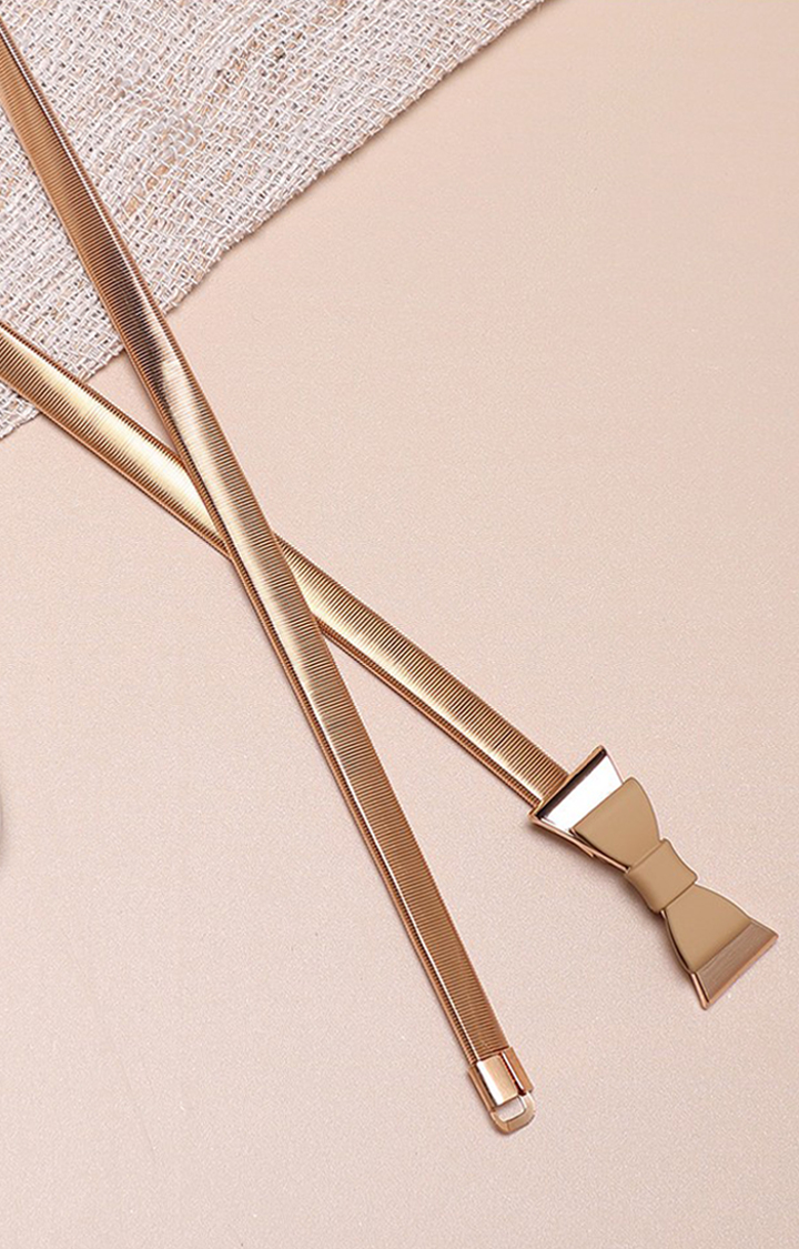Haute Sauce By Campus Sutra Gold Solid Single Clothing Accessory