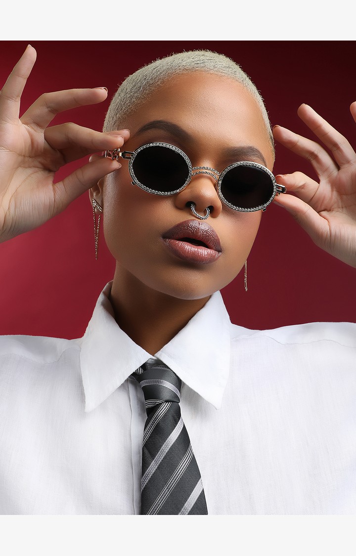 Haute Sauce By Campus Sutra Women Round Sunglasses With Uv Protected Lens Awfw_Hssg2229
