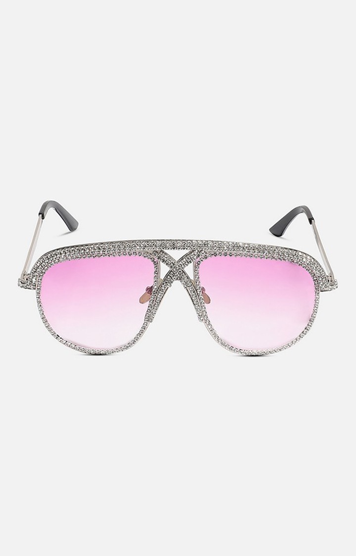 Haute Sauce By Campus Sutra Women Oversized Sunglasses With Uv Protected Lens Sunglasses