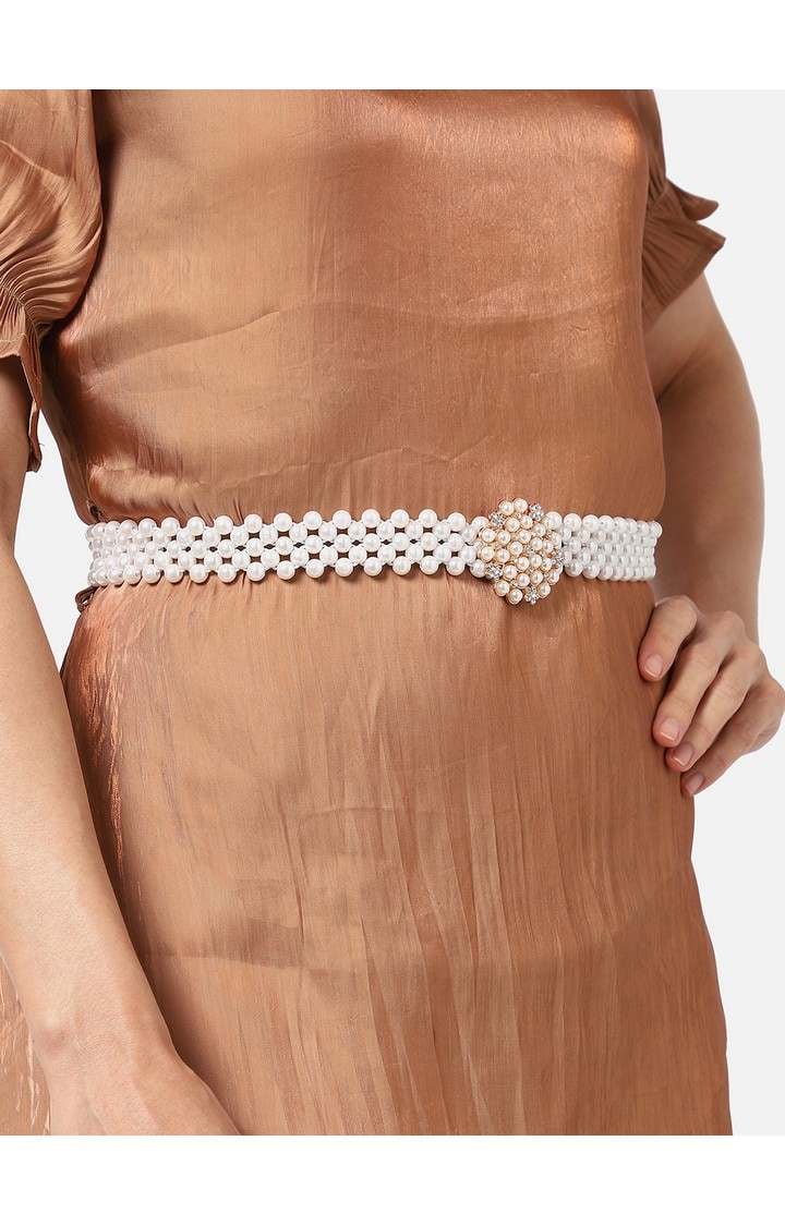Haute Sauce By Campus Sutra White Embellished Single Clothing Accessory