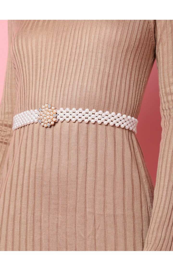 Haute Sauce By Campus Sutra White Embellished Single Clothing Accessory