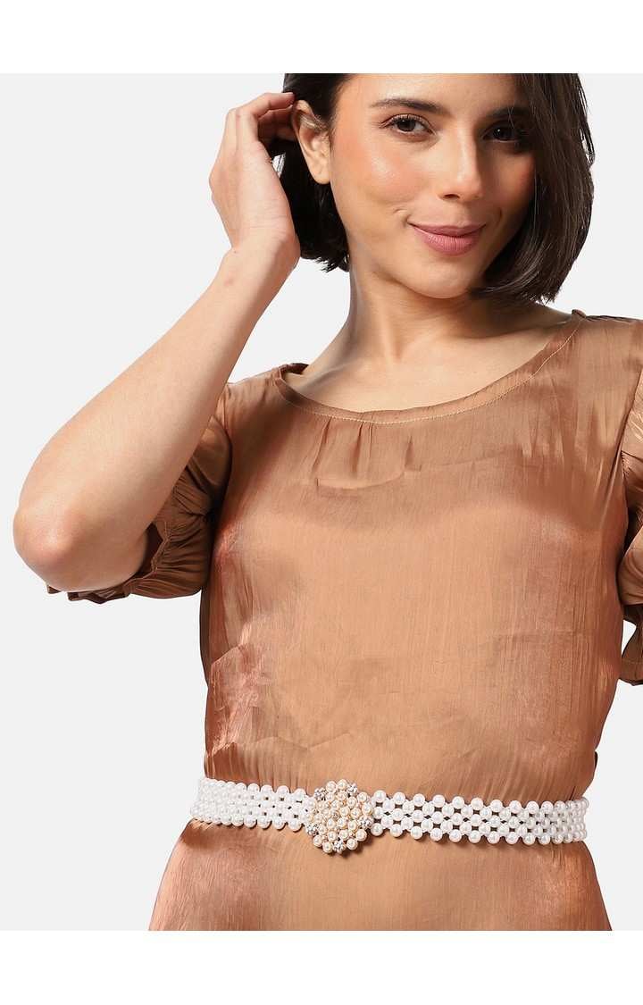 Haute Sauce By Campus Sutra White Embellished Single Clothing Accessory