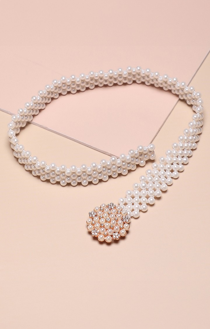 Haute Sauce By Campus Sutra White Embellished Single Clothing Accessory