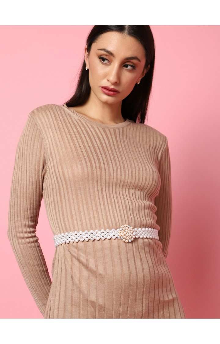 Haute Sauce By Campus Sutra White Embellished Single Clothing Accessory
