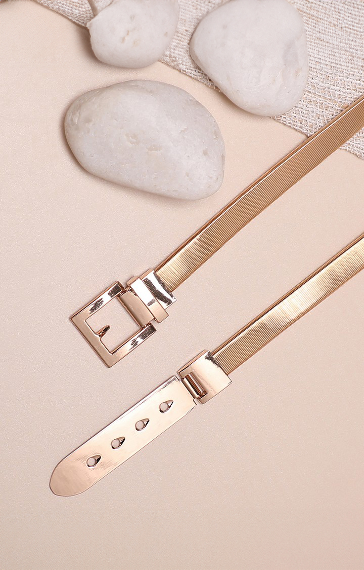 Haute Sauce By Campus Sutra Gold Textured Single Clothing Accessory
