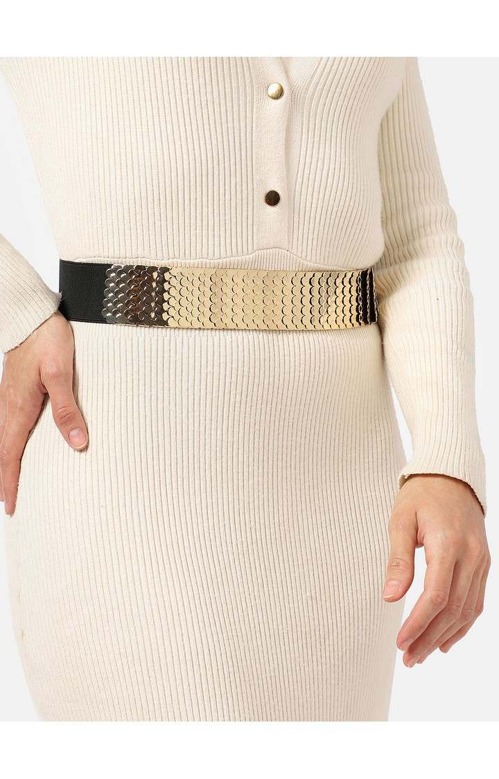 Haute Sauce By Campus Sutra Gold Embellished Single Clothing Accessory