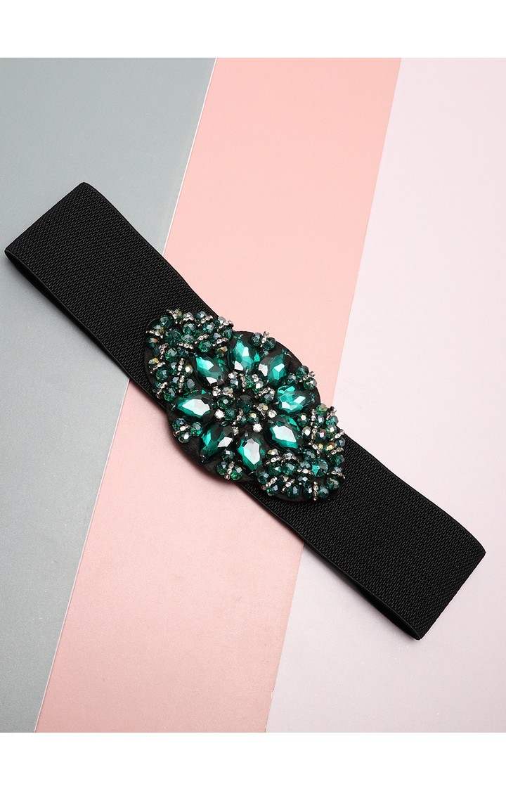 Haute Sauce By Campus Sutra Black Textured Single Clothing Accessory