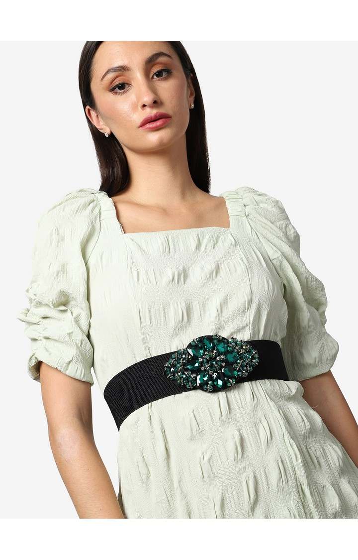 Haute Sauce By Campus Sutra Black Textured Single Clothing Accessory