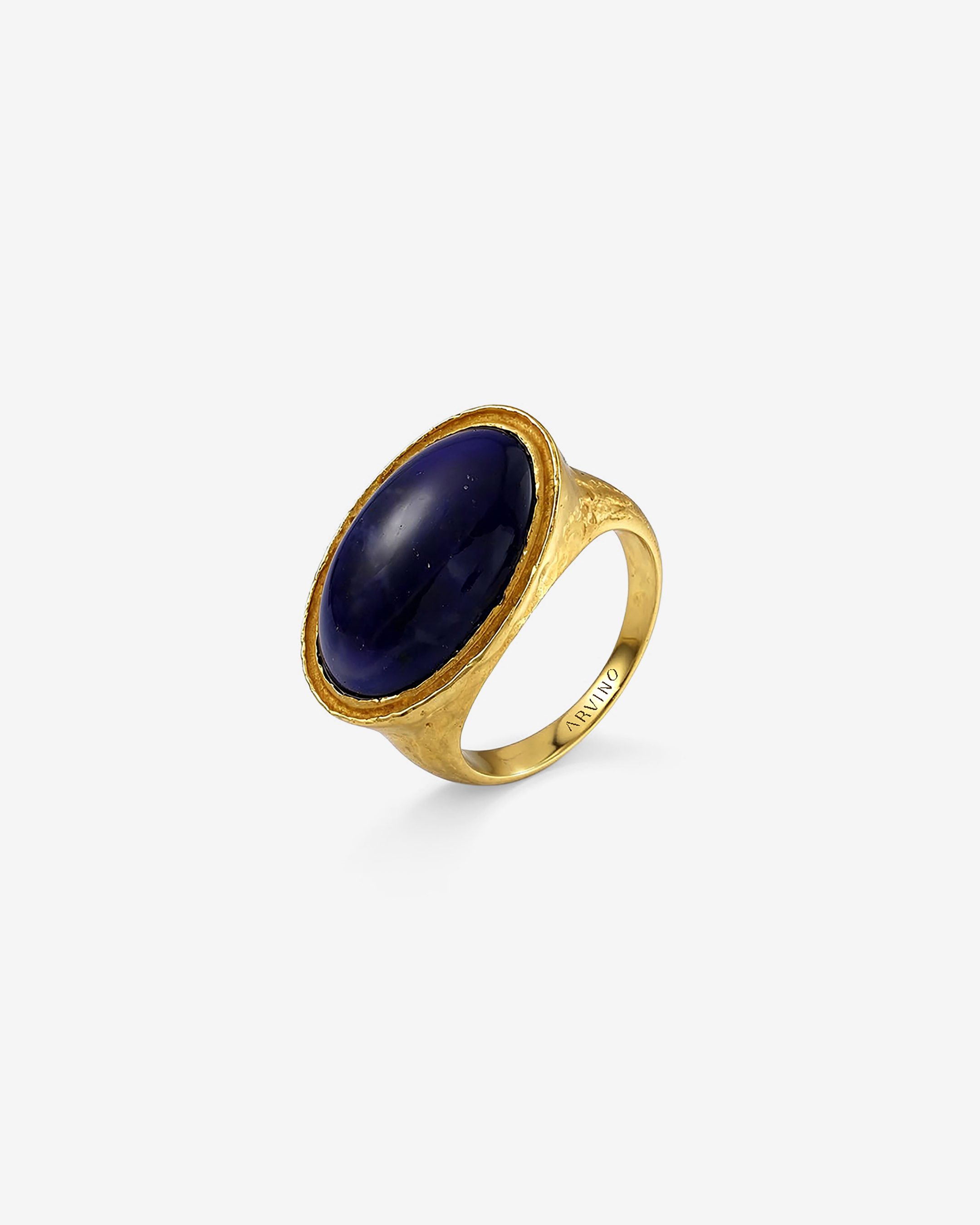 Gold Lapis Lazuli Statement Ring