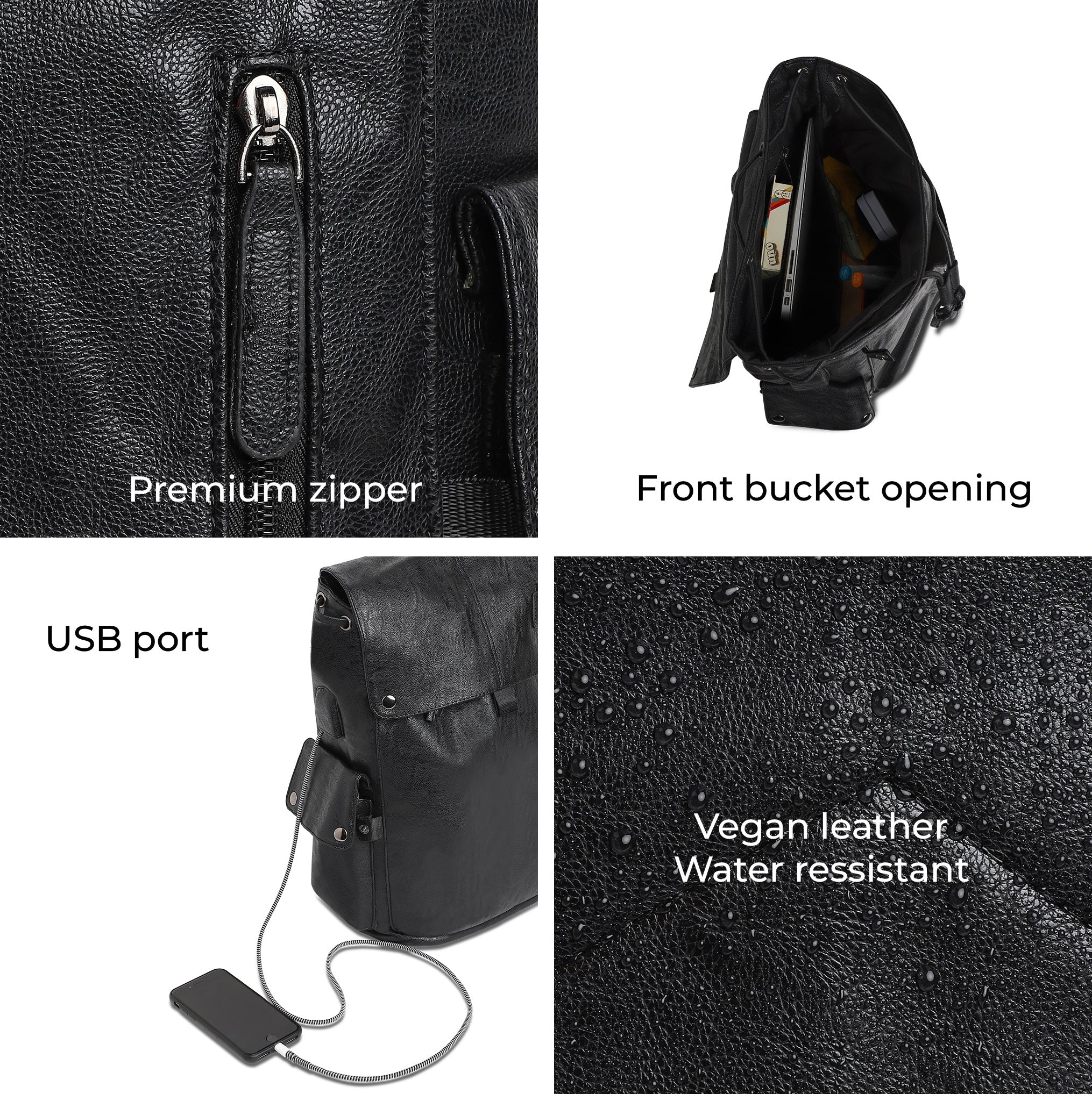 Women's Black Backpack
