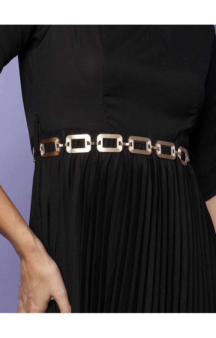 Women's Gold Solid Single Clothing Accessory