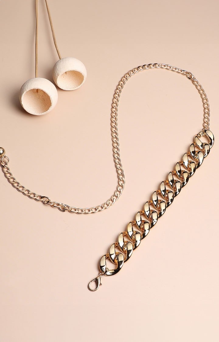 Women's Gold Solid Single Clothing Accessory