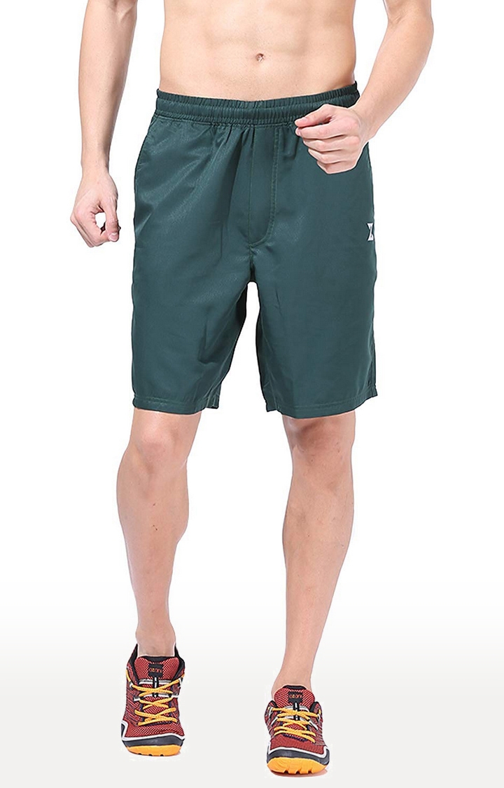 Azani | Green Solid Activewear Shorts 0