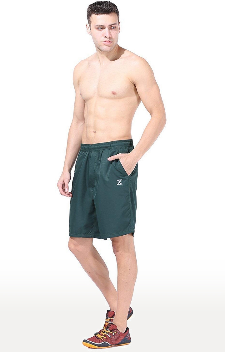 Azani | Green Solid Activewear Shorts 1
