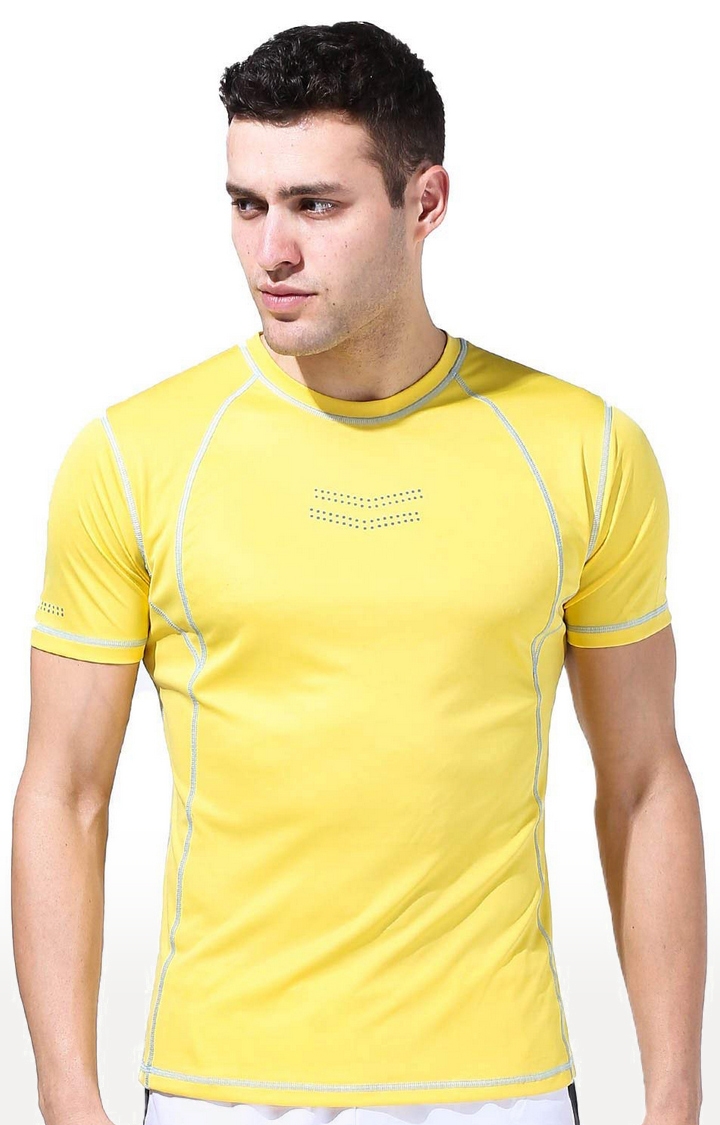 Azani | Yellow Printed Activewear T-Shirt 0