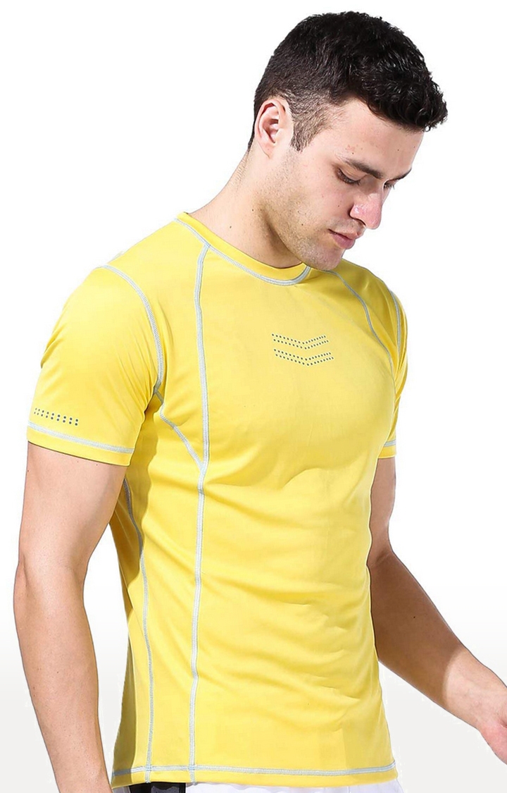 Azani | Yellow Printed Activewear T-Shirt 2