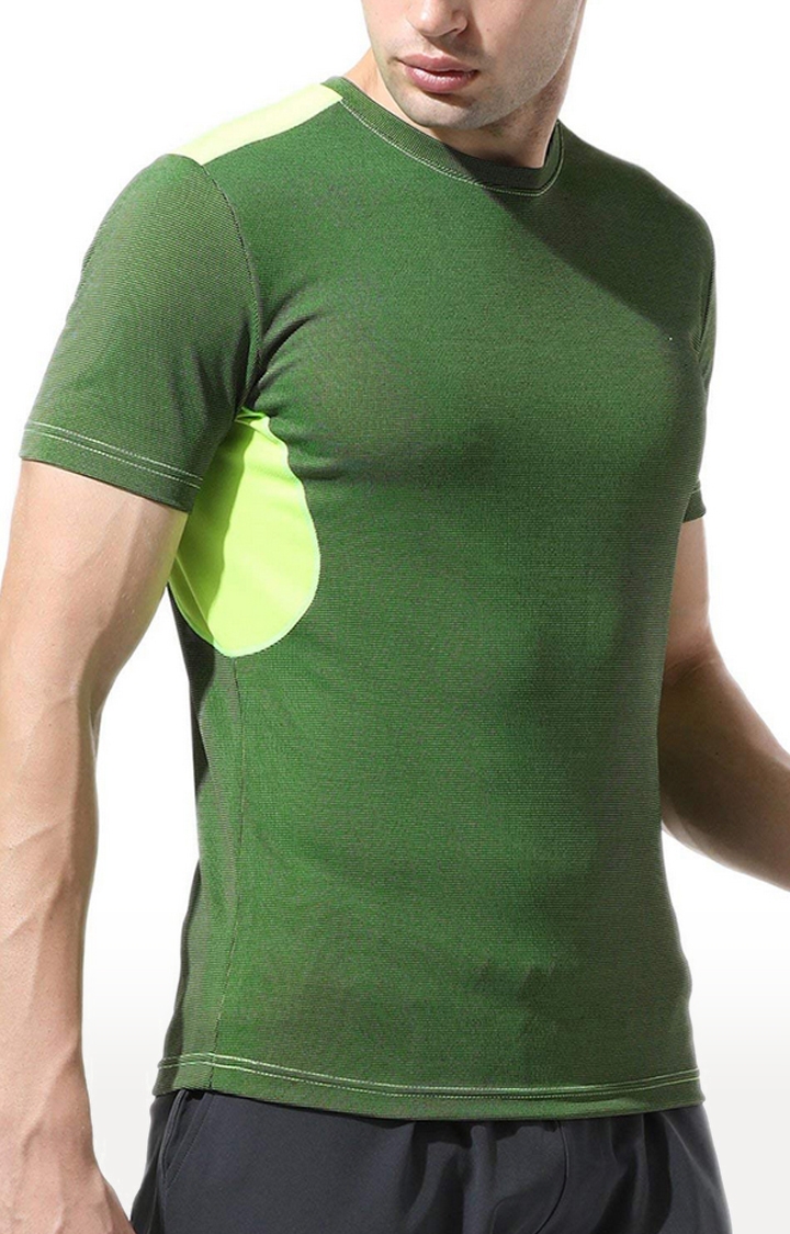 Azani | Green Solid Activewear T-Shirt 3