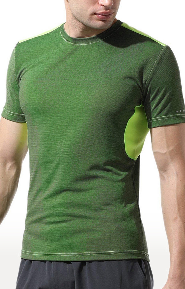 Azani | Green Solid Activewear T-Shirt 2