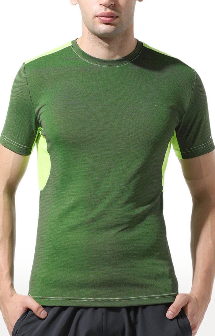 Azani | Green Solid Activewear T-Shirt 0